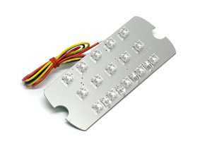 Lambretta Rear light reflector, LED, AC and DC, 12v Series 3, bgm