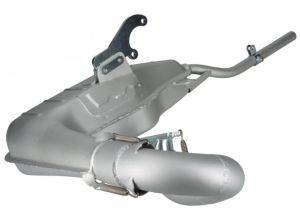 Lambretta Clubman (Big box) exhaust, Silver, MBgm