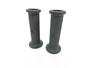 Lambretta Headset (handlebar) grips, TZR type, pair, Grey, S3, MB (slight damage and marks)