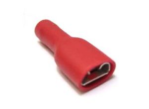 Universal Electrical connector, 6mm female spade, Red