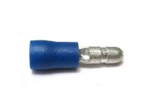 Universal Electrical connector, 4mm, male bullet, Blue