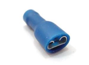 Universal Electrical connector, 6mm female spade, Blue