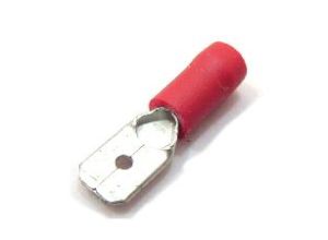 Universal Electrical connector, 6mm male spade, Red