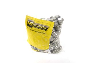 Nut dome, 8mm, stainless steel, Bag of 100