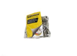 Nut nyloc 7mm, Lambretta inlet, Nickel plated, Bag of 100