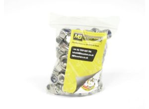 Nut nyloc 8mm, stainless steel, Bag of 100