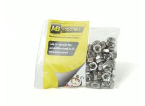 Nut plain 4mm, stainless steel, Bag of 100
