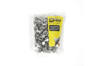 Nut plain 6mm, stainless steel, Bag of 100