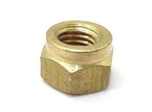 Nut plain brass 7mm, Lambretta exhaust port nut, extended, MB