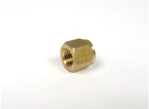 Nut plain brass 7mm, Lambretta exhaust port nut, extended, MB