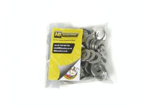 Washer plain 7mm, form A thicker, stainless steel, Bag of 100