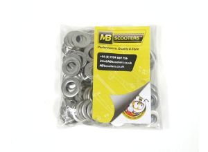Washer plain 8mm, form A thicker, stainless steel, Bag of 100