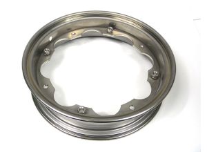 Lambretta Wheel rim, split type, plain, stainless steel, bgm