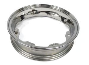 Lambretta Wheel rim, split type, polished, stainless steel, bgm