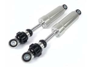 Lambretta Front shock absorber (shocker, damper) Silver, adjustable, pair, bgm