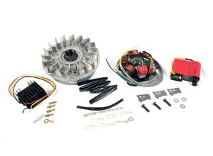 Lambretta Electronic Ignition kit (flywheel, stator, Red CDI, rectifier) DC, Gp, bgm