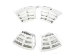 Lambretta Front hub disc windows, White