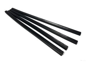 Lambretta Black Legshield alloy channel rubber inserts, set of 4