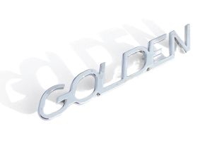 Lambretta Legshield badge Golden