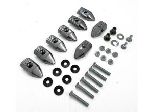 Lambretta Legshield alloy channel end cap set (kit) Gp, set of 8, CASA