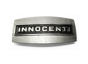 Lambretta Horn casting badge, Square type, Black, late Sx, Li