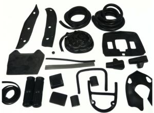 Lambretta Rubber bodywork kit, Black, Li, Sx, Tv, S3