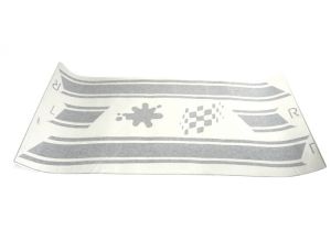 Lambretta Sticker Gp 'Panel stripes' Matt Black, includes splot and flag