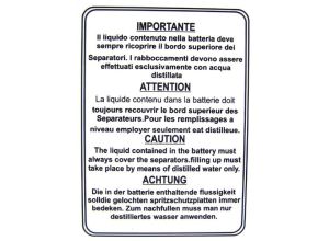 Lambretta Sticker, battery