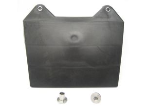 Lambretta Rear rubber mudflap, with MB stainless steel bushes, Black