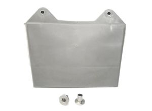 Lambretta Rear rubber mudflap, with MB stainless steel bushes, Grey, S3