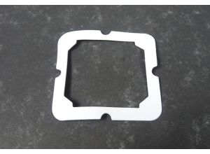 Gasket Lambretta Inlet, TS1, reed square hole, high strength fuel resistant, White, Race-Tour MB