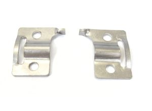 Lambretta Side panel spring clip plates, Series 3 panel handle type, stainless steel, MB