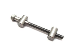 Lambretta Petrol (fuel) tank strap trunnion set (screw and two barrels) each, stainless steel, S3, MB