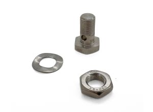 Lambretta Rear brake pedal clamp bolt assembly, stainless steel, MB