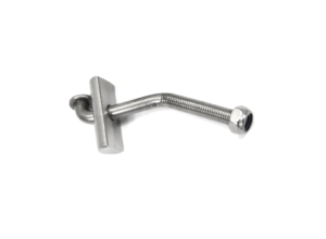 Lambretta Tool box tie rod, with barrel and nut, short type, top fitting, stainless steel, MB