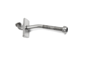 Lambretta Tool box tie rod, with barrel and nut, long type, bottom fitting, stainless steel, MB