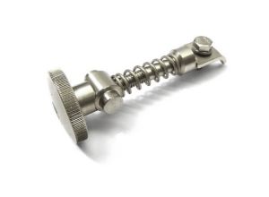 Lambretta Front brake cable adjuster assembly, stainless nut, stainless steel, MB