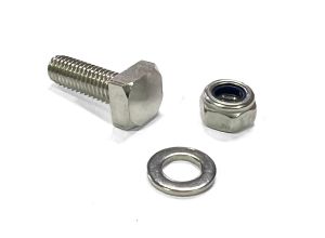 Lambretta Air filter box bottom screw, nut and washer, stainless steel, MB