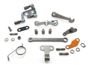 Lambretta Engine clutch and gear linkage kit (set) zinc plated version, MB