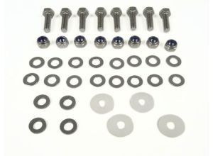 Lambretta Seat fastener kit with nylon and stainless washers, stainless steel, MB