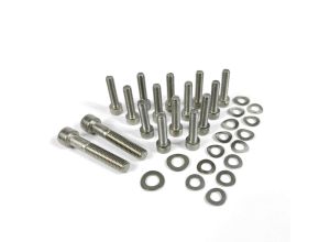 Lambretta Crankcase side fastener kit, allen cap head, for extended 6 plate, stainless steel