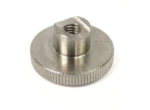 Lambretta Brake adjuster nut, knurled, stainless steel, MB