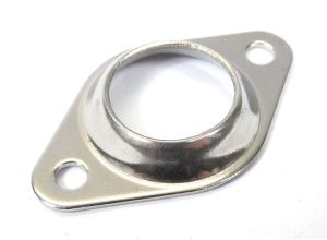 Lambretta Magneto housing sealing pressed plate for large grommet, stainless steel, MB