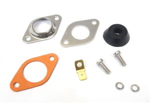 Lambretta Magneto housing sealing plate kit (2 plates, screws, washers, grommet, gasket) large electronic type, Race-Tour MB