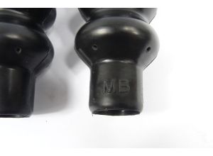 Lambretta Fork damper gaiters (bellows) for standard and bgm thin front shockers, Black, pair, MB