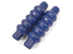 Lambretta Fork damper gaiters (bellows) for standard and bgm thin front shockers, Blue, pair, MB