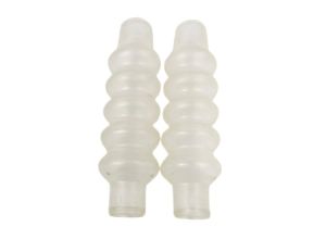 Lambretta Fork damper gaiters (bellows) for standard and bgm thin front shockers, Clear, pair, MB