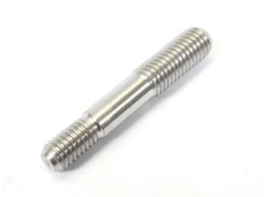 Lambretta Stepped stud, 6 to 7mm - 17x13x11mm, Lambretta crankcase side tailpipe, stainless steel, MB