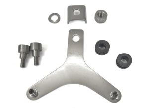 Lambretta Horn, bracket kit, stainless steel, Late S2, early S3, MB