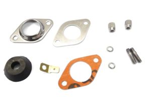 Lambretta Magneto housing sealing plate kit (2 plates, studs, nuts, washers, grommet, gasket) large electronic type, Race-Tour MB